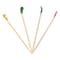 Amercareroyal Cellophane-Frill Wood Picks, Bamboo, 4 in. Assorted, 10000PK R812B - alternate 1